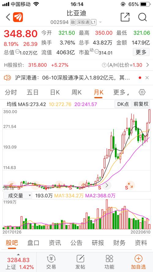 比亚迪股价-比亚迪股价最新