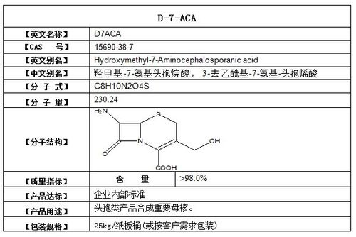 7-aca-7-ACA是半合成青霉素的原料