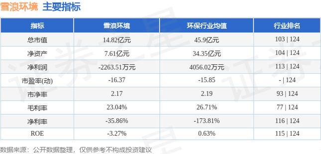 雪浪环境-雪浪环境股票即时行情最新